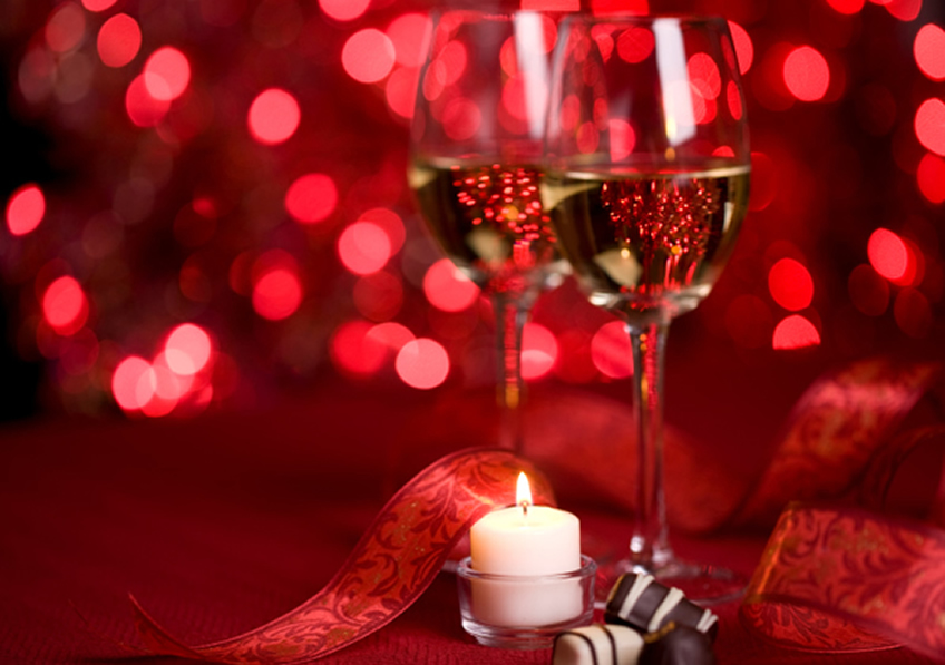 Valentine's Day Wine and Chocolates